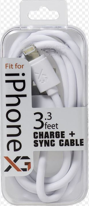 XG iPhone Lightning Wall Charger Cable White 6-count box front packaging
