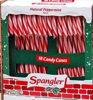 C* Spangler Red & White Candy Cane Tray 7.9 oz