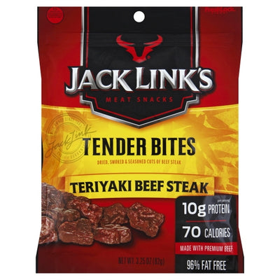 Jack Link's Tender Bites Teriyaki Beef Jerky 3 oz Bag