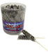 Albert's Color Splash Twisty Pops Jet Black lollipops, tub of 30 individually wrapped black twisted lollipops
