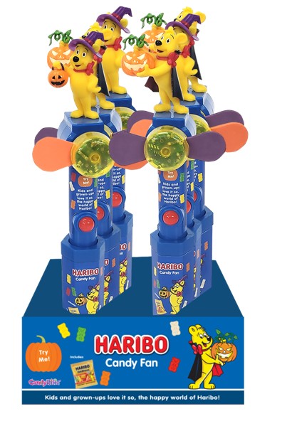 Haribo Candyrific Character Fan gummy candy in fun character-themed fan shape, chewy fruity gummies, 6ct
