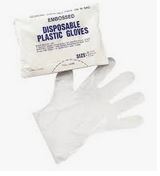 Clear poly disposable deli gloves large size, single-use food handling gloves for food service and deli counters