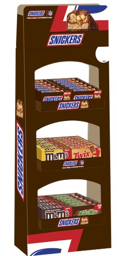 Mars Mixed King Size Floor Powerwing Candy 144-Count Wholesale Display