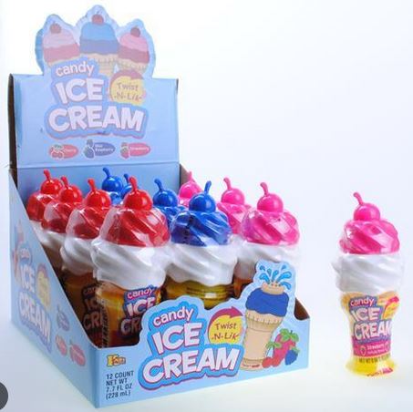 Koko's Twist-N-Lik Candy Ice Cream Cone novelty candy assorted flavors 12ct box front packaging