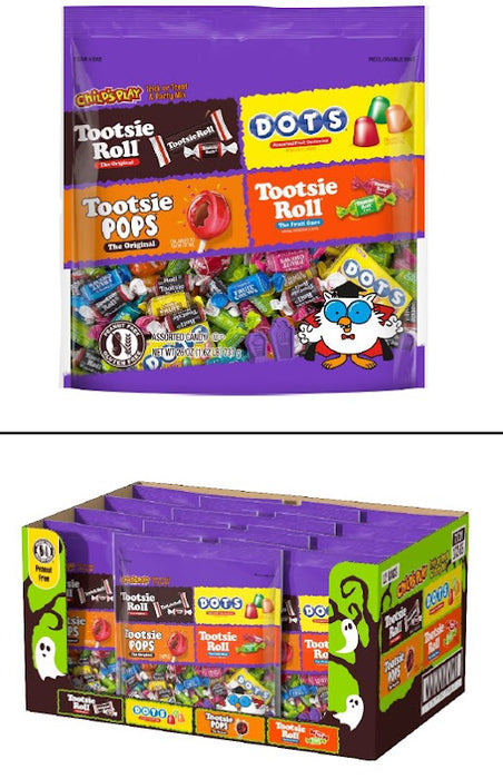 Child's Play Assorted Tootsie Candy Mix 26 oz bag filled with a variety of classic Tootsie candy pieces