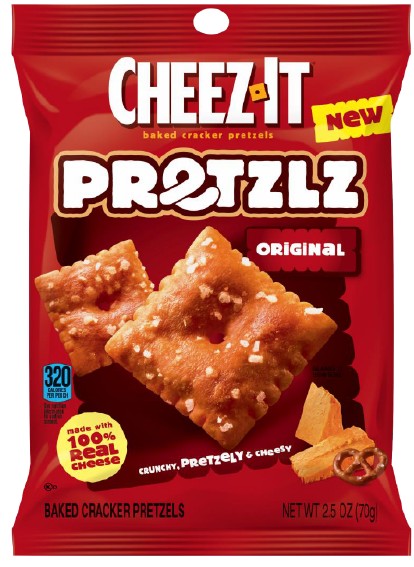 Cheez-It Pretzels Original 2.5 oz bag featuring bold cheddar-flavored pretzel bites