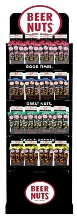 Beer Nuts S Display Shipper 1.5oz Tube Floor 192ct