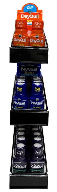 Dayquil Nyquil Zzzquil Shot W/ rack Counter Displays 24ct