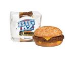 Big AZ Angus Cheddar Cheeseburger frozen sandwich front packaging