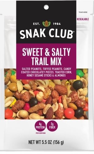 Snak Club Sweet Salty Snack Mix Peg Bags 5.5 oz 06ct