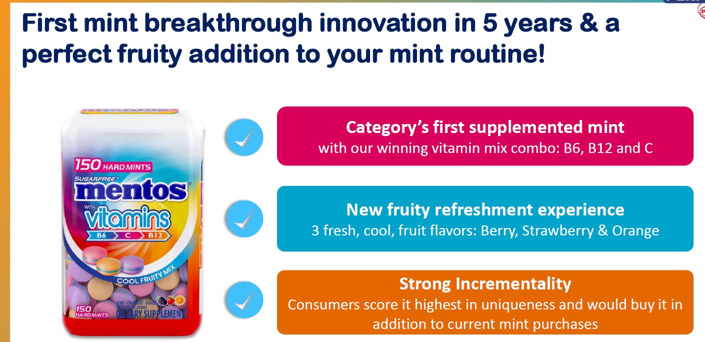 Mentos Vitamin 150pc Mints Boxes Bottles 04ct