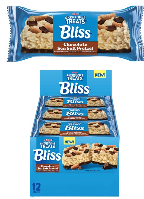 Rice Krispies Treats Bliss Bar Sea Salt Pretzel 1.5 oz individually wrapped bar front packaging