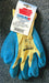 Dura Grip blue and yellow work gloves, 3-pair set, durable grip protection for job site and warehouse use
