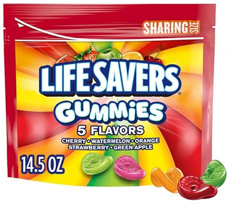 Lifesavers Five Gummies 14.5 Peg Bag
