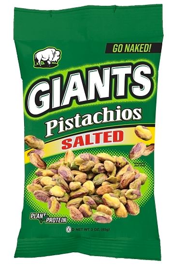 Giants Go Naked Pistachio Salted Peg Bag 3 oz