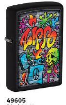 Zippo Street Art Design Lighter featuring bold urban-inspired graphic artwork and classic windproof construction