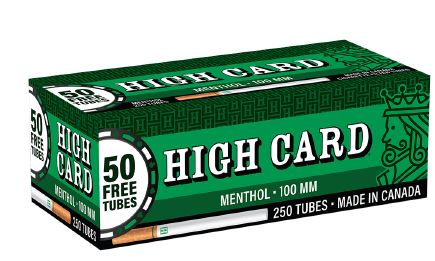 High Card Menthol Tubes 100mm Boxes 04ct