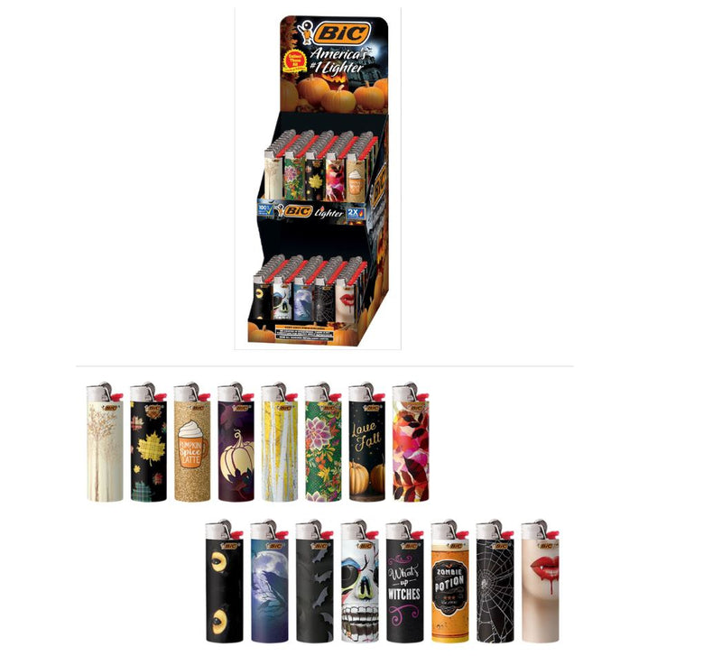 BIC Lighter 2 Tier Seasonal Autumn Counter Displays 100ct