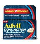 Advil Dual Action Dual Action With Acetaminophen 18 Count