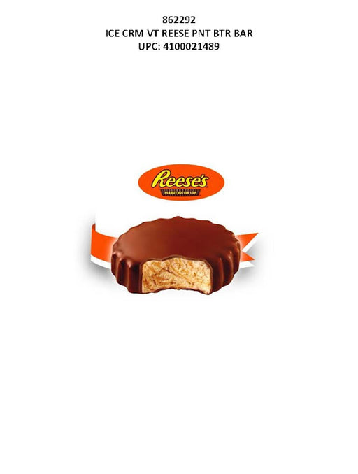 Reese's Peanut Butter Ice Cream Bar with chocolate coating and creamy peanut butter ice cream center