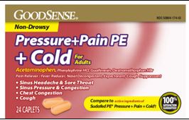 Goodsense Pressure Pain + Cold 24 Caplets Box