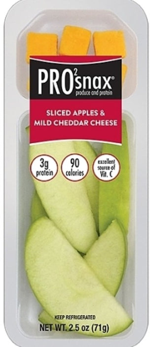 Pro2Snax Apples Mild Cheddar Cheese Individually Wrapped Boxes 06ct