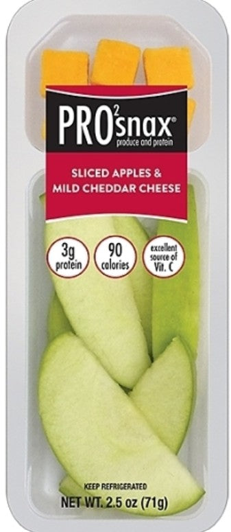 Pro2Snax Apples Mild Cheddar Cheese Individually Wrapped Boxes 06ct