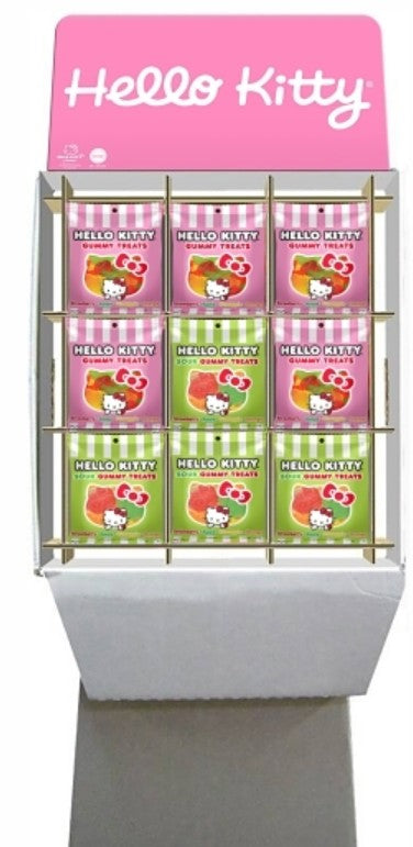Hello Kitty Gummie Display Shipper Peg Bags Counter 5 oz