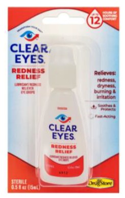Clear Eyes Eye Drops 0.5 oz bottle front packaging