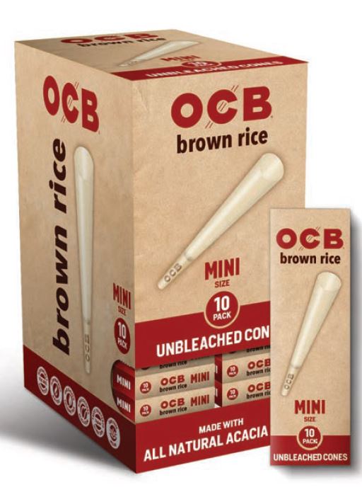 OCB Brown Rice Cone Mini 70mm Boxes 24ct