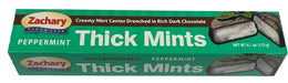 Zachary Thick Mints 6.1 oz box of chocolate-coated peppermint candy