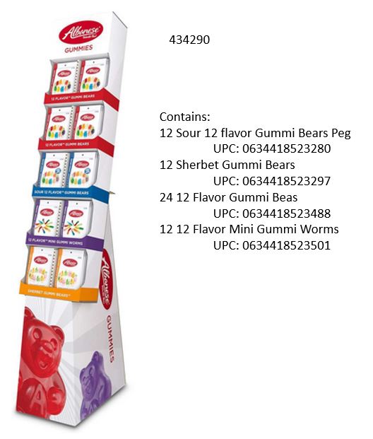 Albanese Display Gummy Floor Shippers 60ct