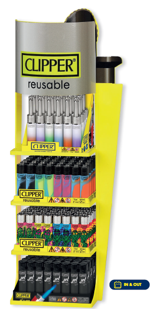 Clipper Lighter + 48 Free Counter Display