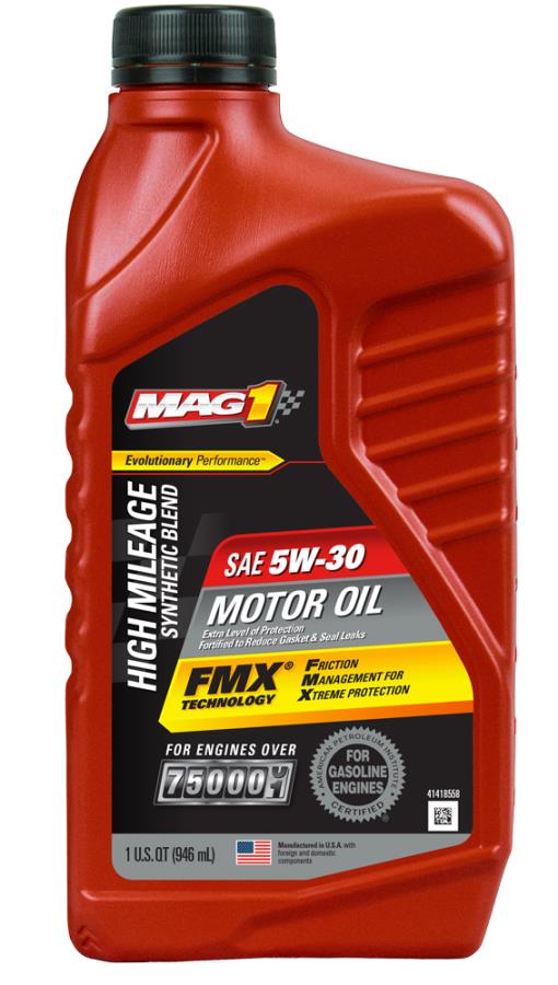 Mag1 Synthetic Blend High Mileage Oil 5w30 Qt 6ct