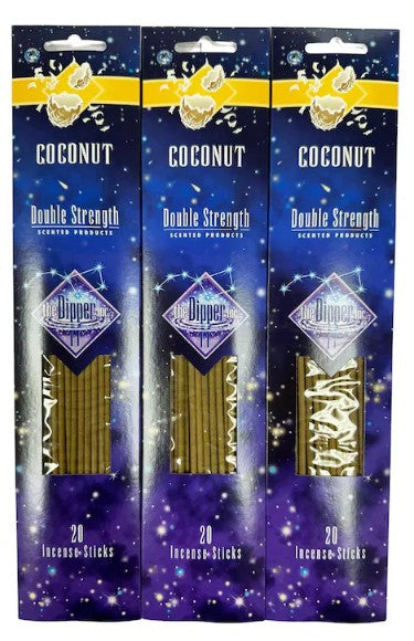 Big Dipper Wax Works Black Coconut Incense 50-count bag front packaging