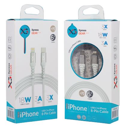 Xg USB-C to iPhone charging cable for compatible Apple devices