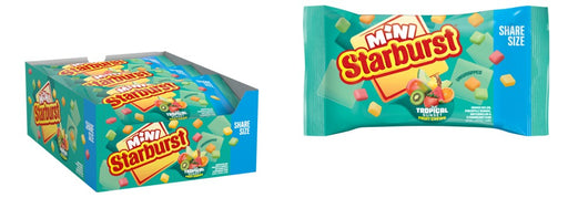 Starburst Minis Tropical King Size 3.5 oz bag front packaging wholesale display