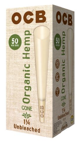 OCB Organic Hemp Cone 1.25 Tower 50 Box