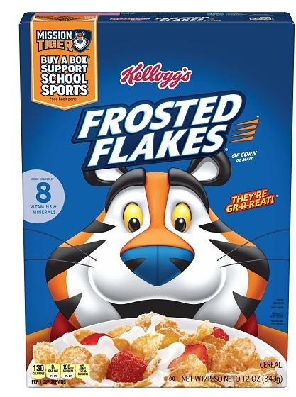 Frosted Flakes 12 Cereal Box
