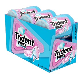 Trident Vibes Cotton Candy 40pc Boxes Bottles 06ct