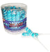 Albert's ColorSplash Twisty Pops Baby Blue raspberry lollipops, light blue with white stripe, 30ct tub, 4.5 inches each