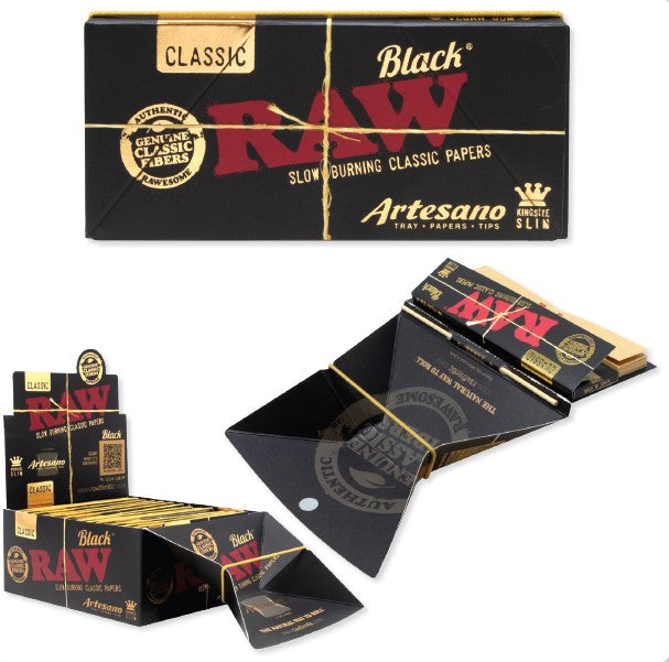Raw Papers Blackartesano King Boxes 15ct