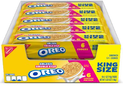 Oreo King Size Double Stuf Golden 4.15 Boxes 12ct