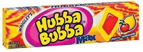 Hubba Bubba Max Cherry Lemonade Bubble Gum 5-stick pack front packaging