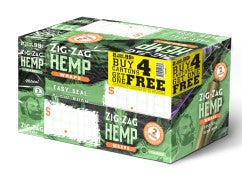 Zig Zag Hemp Wraps B4g1f Combo Counter Displays 100ct