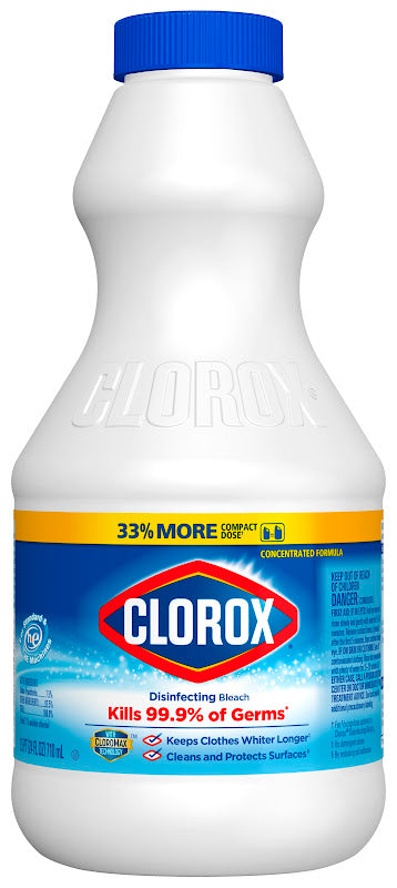 Clorox Disinfecting Bleach Concentrated with CloroMax Technology 24 oz bottle