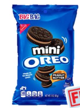 Oreo Mini Peanut Butter Peg Bag 3 oz