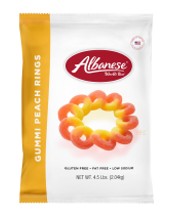 Albanese Red Raspberries gummy candy, 4.5 lb, vibrant red raspberry-shaped gummies