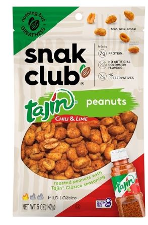 Snak Club Peanuts Tajin Peg Bags 5 oz 06ct