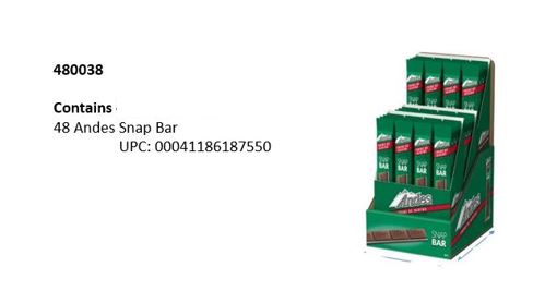 Andes Display Unit Snap Bar Counter Floor Shippers 48ct